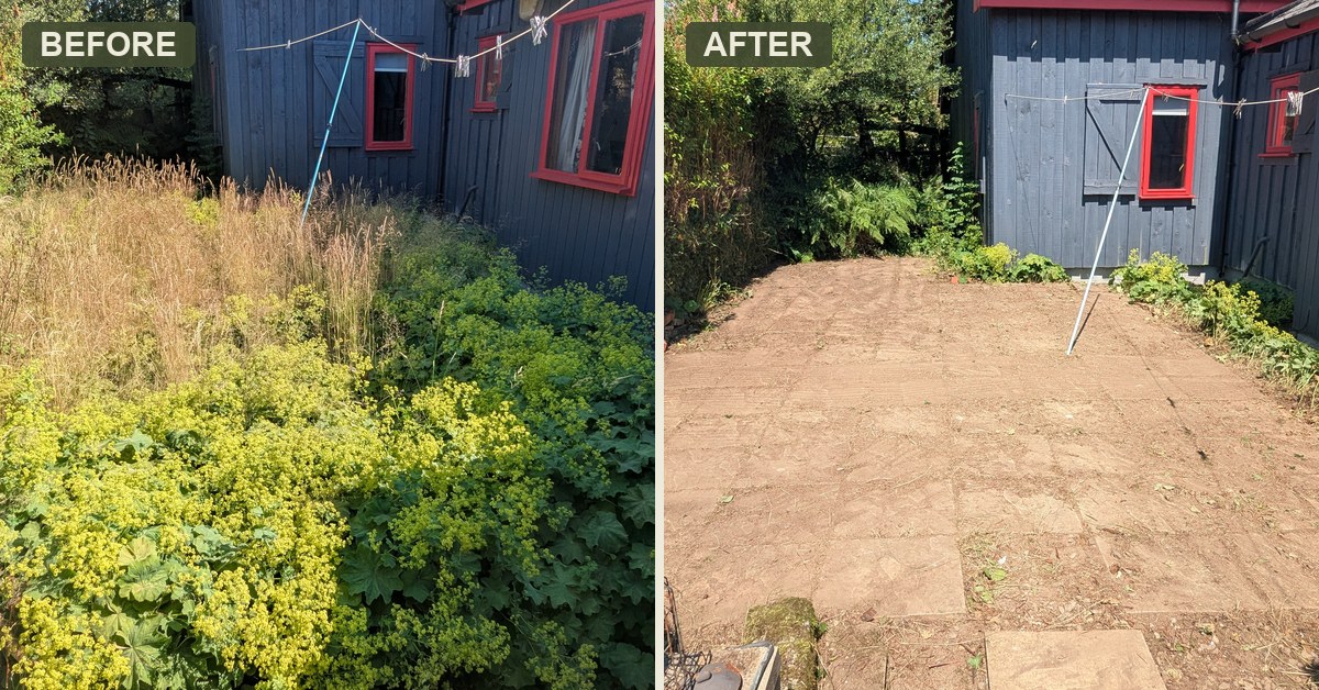Turns Out There's a Patio Under There! Patio clearance in Crymych